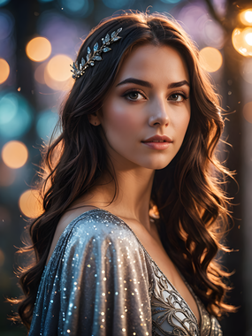 优雅气质风格长卷发美女写真图片